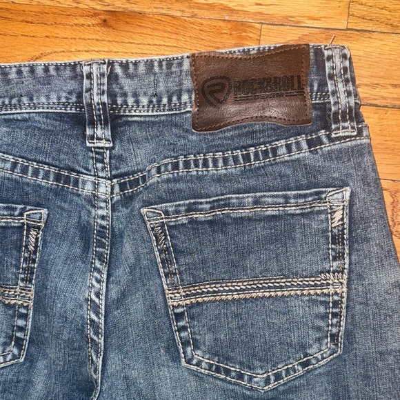 Men’s Rock &‎ Roll Classic Dark Double Barrel   relaxed straight leg Jeans 32x36 - Picture 3 of 4